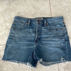 Madewell high rise denim shirt